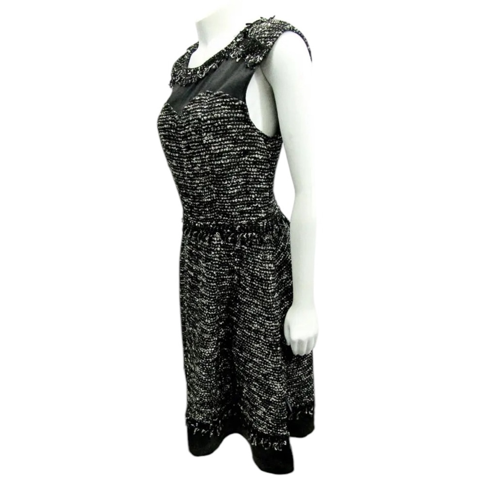 St. John Couture Black & Gold Dress Sz 2 - Picture 5 of 12